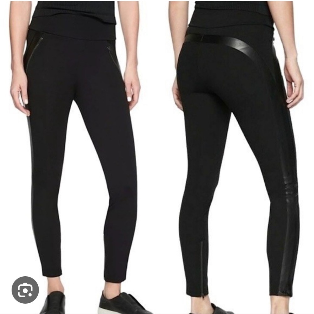 Athleta Black Ponte Lux Leggings